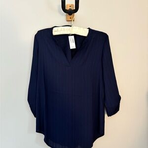 Maurices Deep Blue V-Neck Blouse